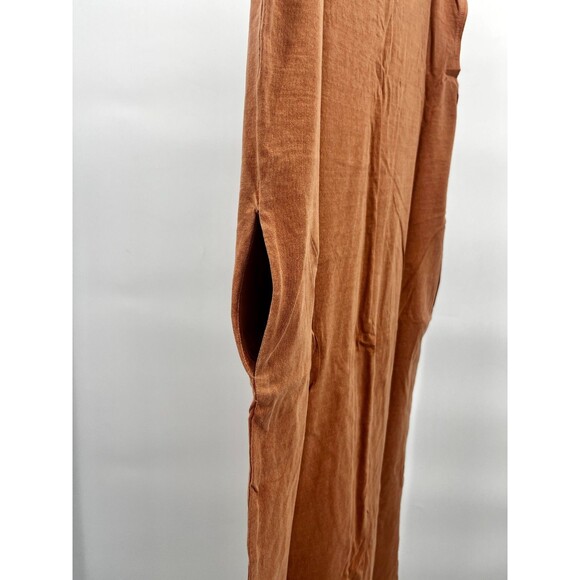 Women's Dress - Double Zero Mini Pototo Sack Dress With Pockets Yam Color Large - Picture 5 of 10